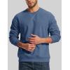 image:imageMAGCOMSEN Mens Crewneck Sweatshirt Sherpa Lined Casual Fleece Pullover Thermal Winter Warm Heavyweight Cotton SweatShirtsGrayblue