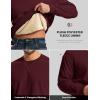 image:imageMAGCOMSEN Mens Crewneck Sweatshirt Sherpa Lined Casual Fleece Pullover Thermal Winter Warm Heavyweight Cotton SweatShirtsWinered