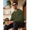 image:imageMAGCOMSEN Mens Fleece Lined Sweatshirts Long Sleeve Crewneck Pullover Winter Fall Warm Casual SweatshirtArmy Green