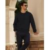 image:imageMAGCOMSEN Mens Fleece Lined Sweatshirts Long Sleeve Crewneck Pullover Winter Fall Warm Casual SweatshirtBlack