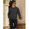 image:imageMAGCOMSEN Mens Fleece Lined Sweatshirts Long Sleeve Crewneck Pullover Winter Fall Warm Casual SweatshirtDark Gray