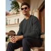 image:imageMAGCOMSEN Mens Fleece Lined Sweatshirts Long Sleeve Crewneck Pullover Winter Fall Warm Casual SweatshirtDark Gray