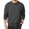 image:imageMAGCOMSEN Mens Fleece Lined Sweatshirts Long Sleeve Crewneck Pullover Winter Fall Warm Casual SweatshirtDark Gray