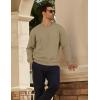 image:imageMAGCOMSEN Mens Fleece Lined Sweatshirts Long Sleeve Crewneck Pullover Winter Fall Warm Casual SweatshirtKhaki