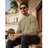 image:imageMAGCOMSEN Mens Fleece Lined Sweatshirts Long Sleeve Crewneck Pullover Winter Fall Warm Casual SweatshirtKhaki