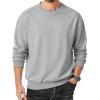 image:imageMAGCOMSEN Mens Fleece Lined Sweatshirts Long Sleeve Crewneck Pullover Winter Fall Warm Casual SweatshirtLight Gray