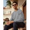 image:imageMAGCOMSEN Mens Fleece Lined Sweatshirts Long Sleeve Crewneck Pullover Winter Fall Warm Casual SweatshirtLight Gray