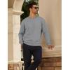 image:imageMAGCOMSEN Mens Fleece Lined Sweatshirts Long Sleeve Crewneck Pullover Winter Fall Warm Casual SweatshirtLight Gray