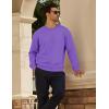 image:imageMAGCOMSEN Mens Fleece Lined Sweatshirts Long Sleeve Crewneck Pullover Winter Fall Warm Casual SweatshirtLight Purple