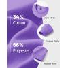 image:imageMAGCOMSEN Mens Fleece Lined Sweatshirts Long Sleeve Crewneck Pullover Winter Fall Warm Casual SweatshirtLight Purple