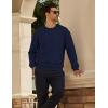 image:imageMAGCOMSEN Mens Fleece Lined Sweatshirts Long Sleeve Crewneck Pullover Winter Fall Warm Casual SweatshirtNavy