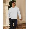 image:imageMAGCOMSEN Mens Fleece Lined Sweatshirts Long Sleeve Crewneck Pullover Winter Fall Warm Casual SweatshirtWhite