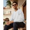 image:imageMAGCOMSEN Mens Fleece Lined Sweatshirts Long Sleeve Crewneck Pullover Winter Fall Warm Casual SweatshirtWhite