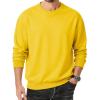 image:imageMAGCOMSEN Mens Fleece Lined Sweatshirts Long Sleeve Crewneck Pullover Winter Fall Warm Casual SweatshirtYellow