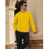 image:imageMAGCOMSEN Mens Fleece Lined Sweatshirts Long Sleeve Crewneck Pullover Winter Fall Warm Casual SweatshirtYellow