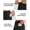 image:imageMAGCOMSEN Mens Hiking Shorts 7 Quick Dry Lightweight 3 Zipper Pockets Summer Workout Gym Athletic Running Shorts MenBlack