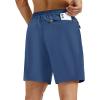 image:imageMAGCOMSEN Mens Hiking Shorts 7 Quick Dry Lightweight 3 Zipper Pockets Summer Workout Gym Athletic Running Shorts MenBluegrey