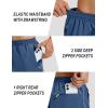 image:imageMAGCOMSEN Mens Hiking Shorts 7 Quick Dry Lightweight 3 Zipper Pockets Summer Workout Gym Athletic Running Shorts MenBluegrey