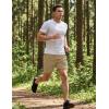 image:imageMAGCOMSEN Mens Hiking Shorts 7 Quick Dry Lightweight 3 Zipper Pockets Summer Workout Gym Athletic Running Shorts MenKhaki