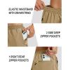 image:imageMAGCOMSEN Mens Hiking Shorts 7 Quick Dry Lightweight 3 Zipper Pockets Summer Workout Gym Athletic Running Shorts MenKhaki