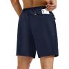 image:imageMAGCOMSEN Mens Hiking Shorts 7 Quick Dry Lightweight 3 Zipper Pockets Summer Workout Gym Athletic Running Shorts MenNavy