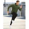 image:imageMAGCOMSEN Mens Hoodies Fleece Lined Casual Athletic Sweatshirts Pullover with Kangaroo PocketArmy Green