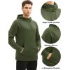 image:imageMAGCOMSEN Mens Hoodies Fleece Lined Casual Athletic Sweatshirts Pullover with Kangaroo PocketArmy Green