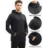 image:imageMAGCOMSEN Mens Hoodies Fleece Lined Casual Athletic Sweatshirts Pullover with Kangaroo PocketBlack