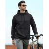 image:imageMAGCOMSEN Mens Hoodies Fleece Lined Casual Athletic Sweatshirts Pullover with Kangaroo PocketBlack