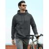 image:imageMAGCOMSEN Mens Hoodies Fleece Lined Casual Athletic Sweatshirts Pullover with Kangaroo PocketDark Grey
