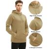 image:imageMAGCOMSEN Mens Hoodies Fleece Lined Casual Athletic Sweatshirts Pullover with Kangaroo PocketKhaki