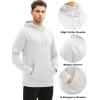 image:imageMAGCOMSEN Mens Hoodies Fleece Lined Casual Athletic Sweatshirts Pullover with Kangaroo PocketWhite