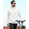 image:imageMAGCOMSEN Mens Hoodies Fleece Lined Casual Athletic Sweatshirts Pullover with Kangaroo PocketWhite