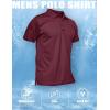 image:imageMAGCOMSEN Mens Polo Shirt Quick Dry Performance Short Sleeve Tactical Shirts Pique Jersey Golf Shirt08 Wine Red
