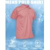image:imageMAGCOMSEN Mens Polo Shirt Quick Dry Performance Short Sleeve Tactical Shirts Pique Jersey Golf Shirt11 Grey Pink