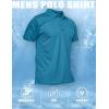 image:imageMAGCOMSEN Mens Polo Shirt Quick Dry Performance Short Sleeve Tactical Shirts Pique Jersey Golf Shirt14 Blue Green