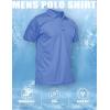image:imageMAGCOMSEN Mens Polo Shirt Quick Dry Performance Short Sleeve Tactical Shirts Pique Jersey Golf Shirt15 Lightblueshort