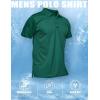 image:imageMAGCOMSEN Mens Polo Shirt Quick Dry Performance Short Sleeve Tactical Shirts Pique Jersey Golf Shirt17 Jade Green