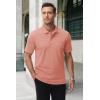 image:imageMAGCOMSEN Mens Polo Shirt Quick Dry Performance Short Sleeve Tactical Shirts Pique Jersey Golf ShirtPink