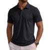 image:imageMAGCOMSEN Mens Polo Shirts Short Sleeve Dry Fit Moisture Wicking Golf Polos UPF 50 Casual Collared TShirtBlack