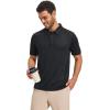 image:imageMAGCOMSEN Mens Polo Shirts Short Sleeve Dry Fit Moisture Wicking Golf Polos UPF 50 Casual Collared TShirtBlack