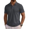 image:imageMAGCOMSEN Mens Polo Shirts Short Sleeve Dry Fit Moisture Wicking Golf Polos UPF 50 Casual Collared TShirtDark Grey