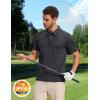 image:imageMAGCOMSEN Mens Polo Shirts Short Sleeve Dry Fit Moisture Wicking Golf Polos UPF 50 Casual Collared TShirtDark Grey