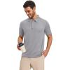 image:imageMAGCOMSEN Mens Polo Shirts Short Sleeve Dry Fit Moisture Wicking Golf Polos UPF 50 Casual Collared TShirtLight Grey