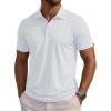 image:imageMAGCOMSEN Mens Polo Shirts Short Sleeve Dry Fit Moisture Wicking Golf Polos UPF 50 Casual Collared TShirtWhite