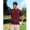 image:imageMAGCOMSEN Mens Polo Shirts Short Sleeve Dry Fit Moisture Wicking Golf Polos UPF 50 Casual Collared TShirtWine Red