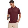 image:imageMAGCOMSEN Mens Polo Shirts Short Sleeve Dry Fit Moisture Wicking Golf Polos UPF 50 Casual Collared TShirtWine Red
