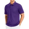 image:imageMAGCOMSEN Mens Polo Shirts Short Sleeve Golf Quick Dry Collared Moisture Wicking Athletic Performance PolosPurple