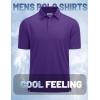 image:imageMAGCOMSEN Mens Polo Shirts Short Sleeve Golf Quick Dry Collared Moisture Wicking Athletic Performance PolosPurple