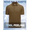 image:imageMAGCOMSEN Mens Polo Shirts Short Sleeve Golf Quick Dry Collared Moisture Wicking Athletic Performance PolosWolf Brown